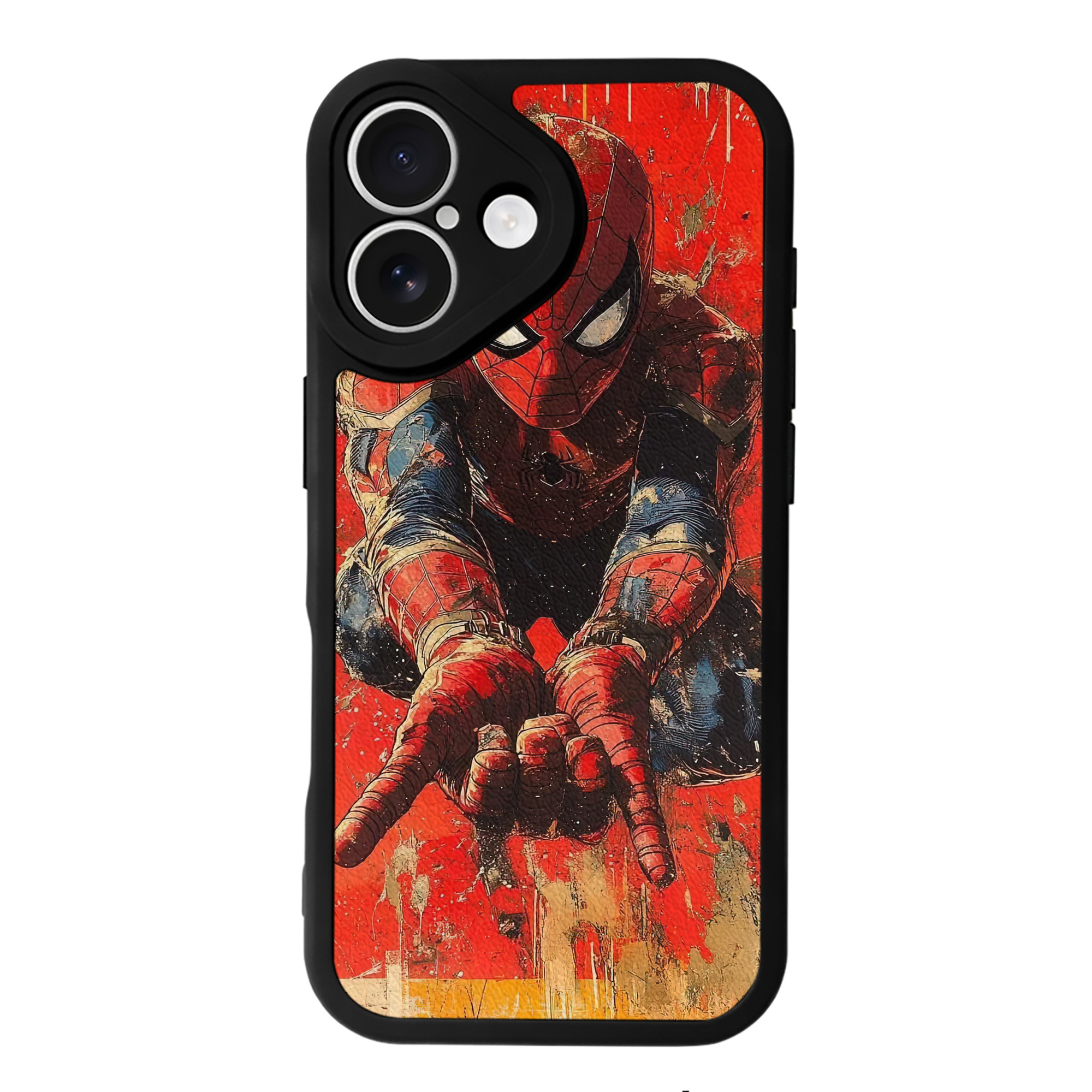 Spider Man スパイダーマン 【iPhone 16シリーズ対応】シリコンスマホケース（レザー調） 材質：シリコン